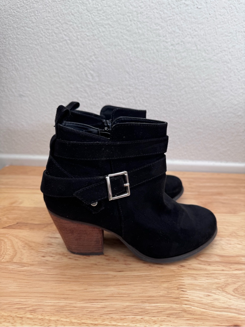 Torrid Stacked Ankle Bootie - Black (WW) - Picture 5 of 12